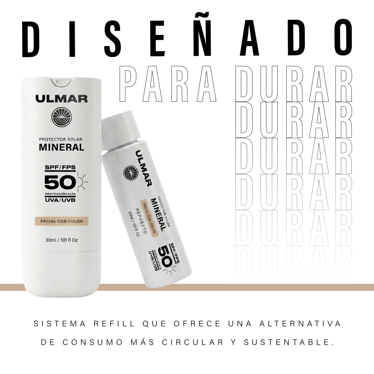 Ulmar Protector Solar Facial Mineral FPS50 30ml con color