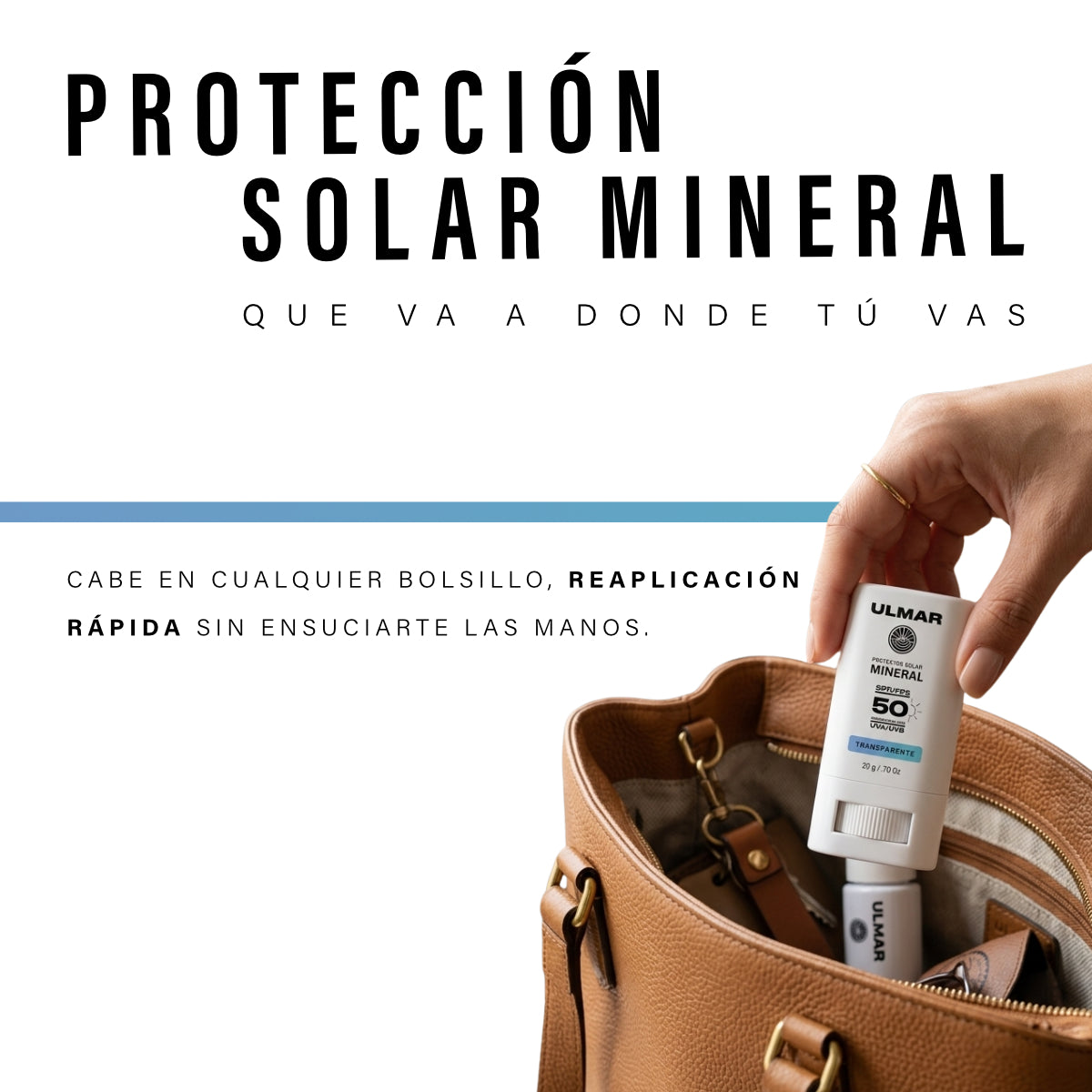 Ulmar Barra Protector Solar Facial Mineral FPS50 Invisible 20g