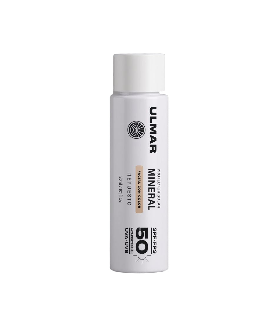 Ulmar Cartucho Recarga Protector Solar Facial FPS50 con color 30ml