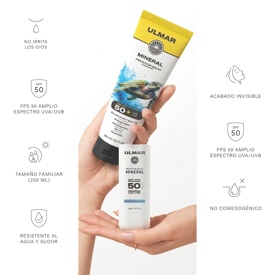 Kit Protector Solar Corporal 250 ml + Facial Invisible 30 ml