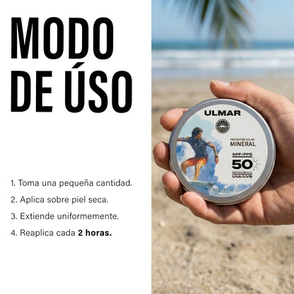 Ulmar Bálsamo Protector Solar Mineral Alta Resistencia FPS50 60g