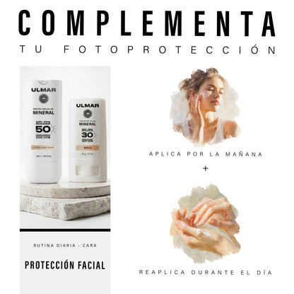 Ulmar Barra Protector Solar Facial Mineral FPS50 Medio 20g