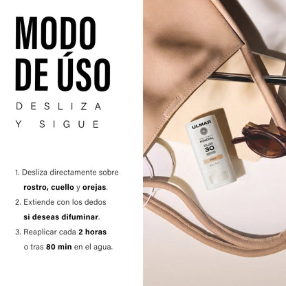 Ulmar Barra Protector Solar Facial Mineral FPS30 Medio 20g