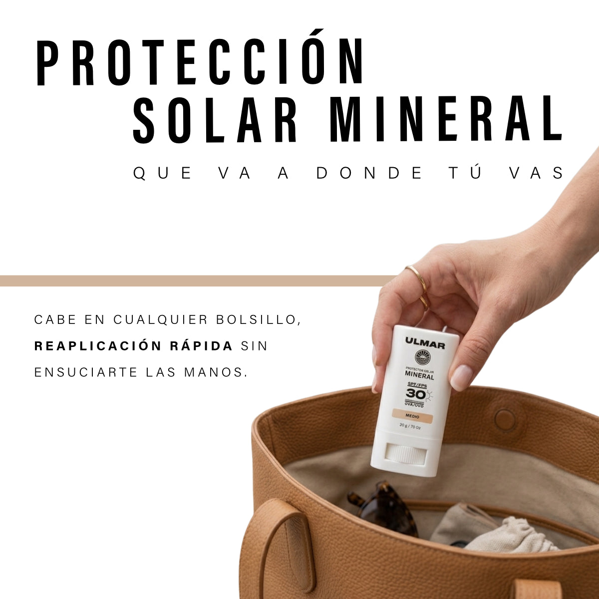 Ulmar Barra Protector Solar Facial Mineral FPS30 Medio 20g