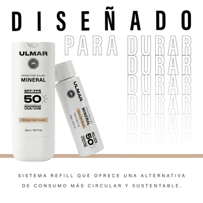 Ulmar Protector Solar Facial Mineral FPS50 30ml con color