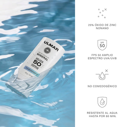 Ulmar Barra Protector Solar Facial Mineral FPS50 Invisible 20g