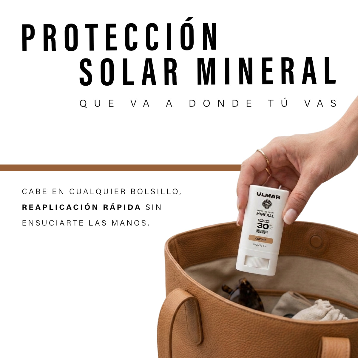 Ulmar Barra Protector Solar Facial Mineral FPS30 Obscuro 20g