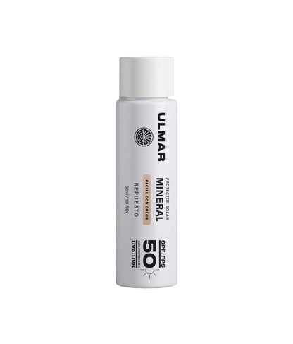 Ulmar Cartucho Recarga Protector Solar Facial FPS50 con color 30ml