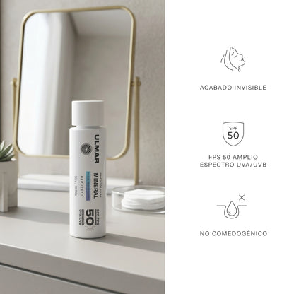 Ulmar Cartucho Recarga Protector Solar Facial FPS50 Invisible 30ml