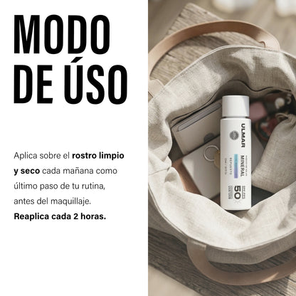 Ulmar Cartucho Recarga Protector Solar Facial FPS50 Invisible 30ml