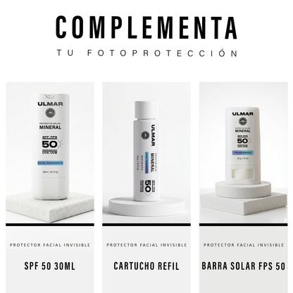Ulmar Cartucho Recarga Protector Solar Facial FPS50 Invisible 30ml