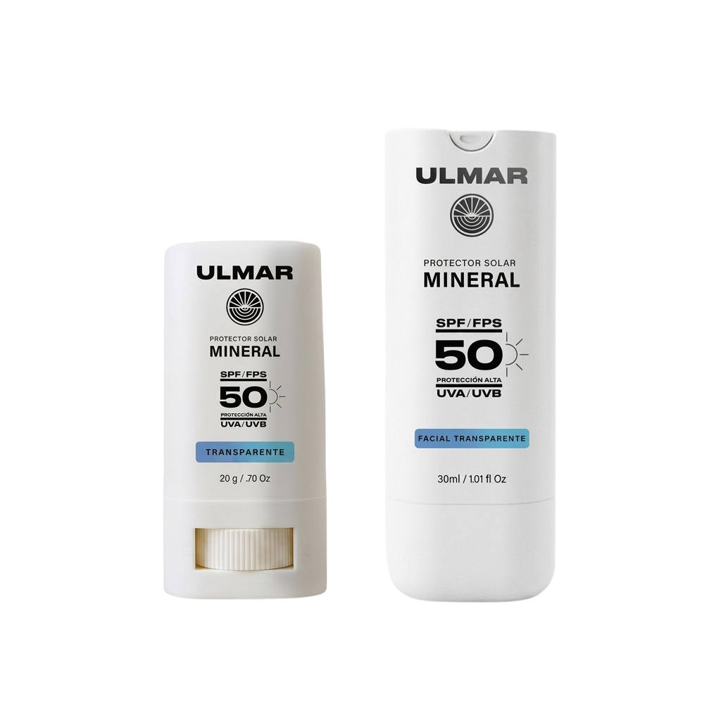 Kit Protector Solar Facial Invisible FPS 50 + Barra Invisible 20 g