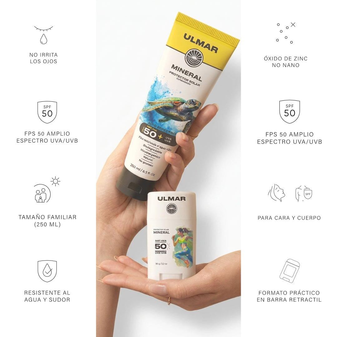 Kit Protector Solar Corporal 250 ml + Barra Alta Resistencia 50 g