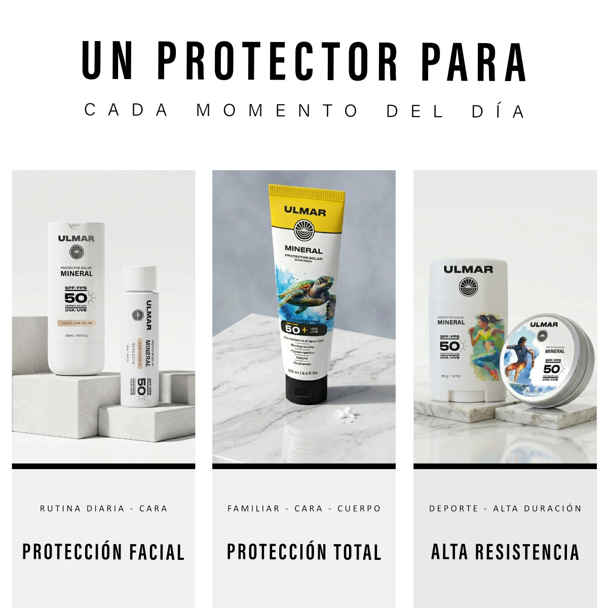 Ulmar Protector Solar Facial Mineral FPS50 30ml con color